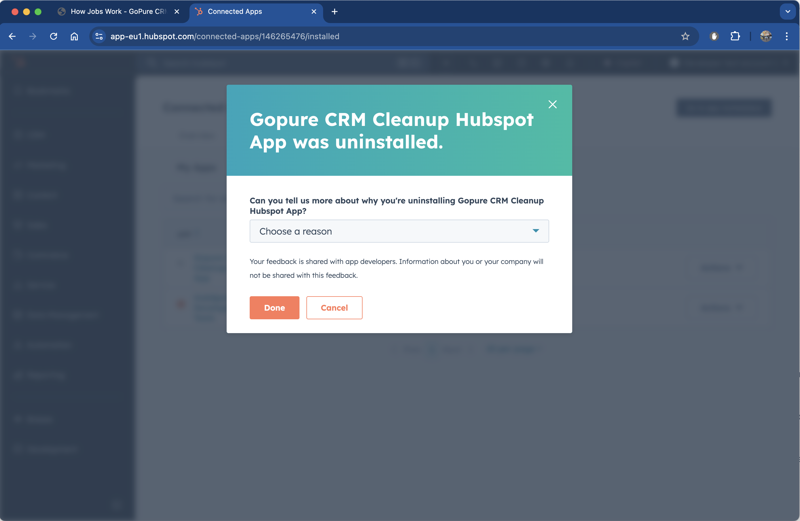 Uninstall GoPure CRM Cleanup